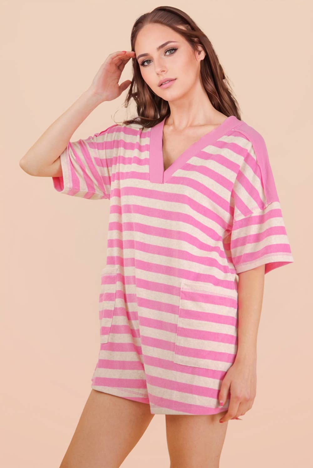 Stripe Knit Romper