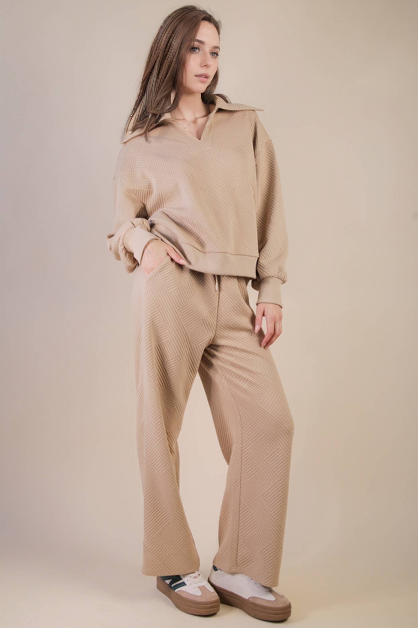 Textured Comfy Top & Pants Set