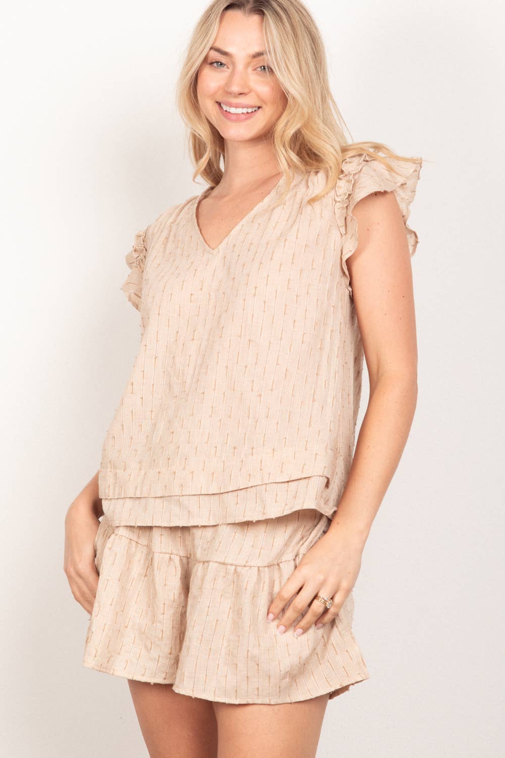 Woven Top & Shorts Set