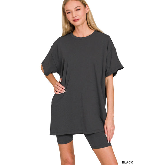Cotton Biker Set | Black