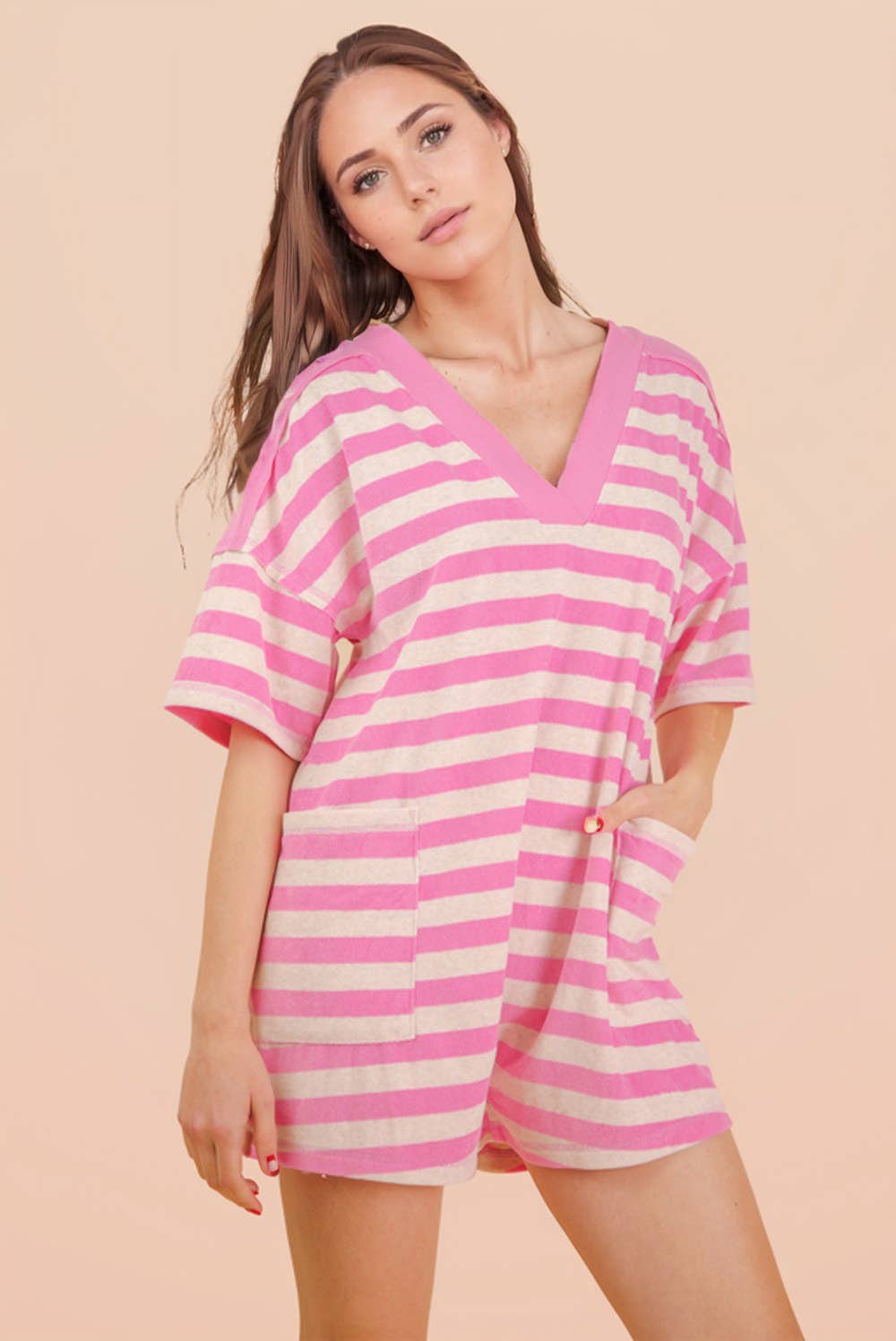 Stripe Knit Romper