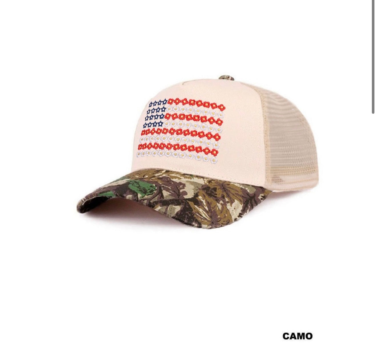 Floral Flag Hat