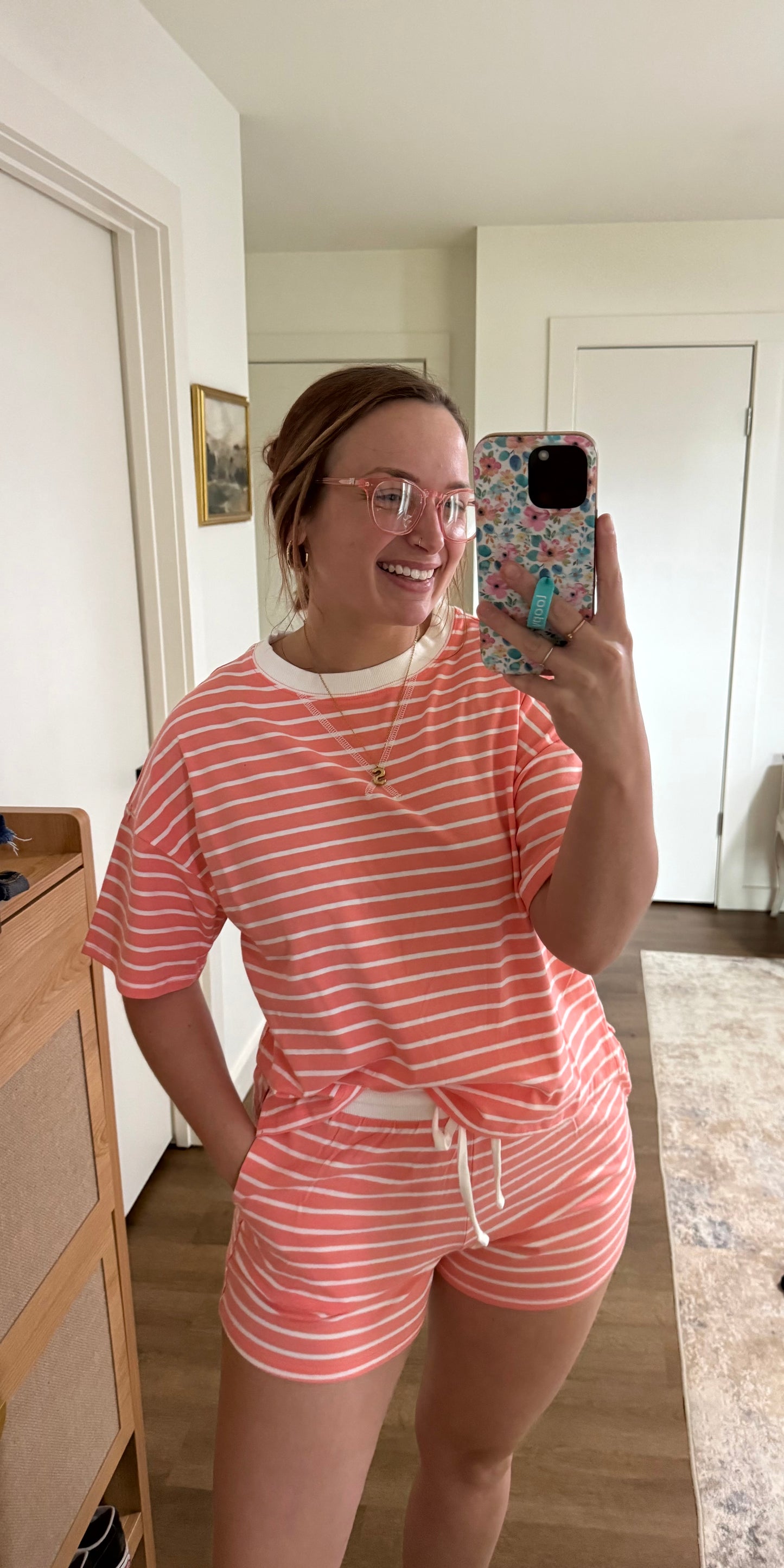 Striped set - orange