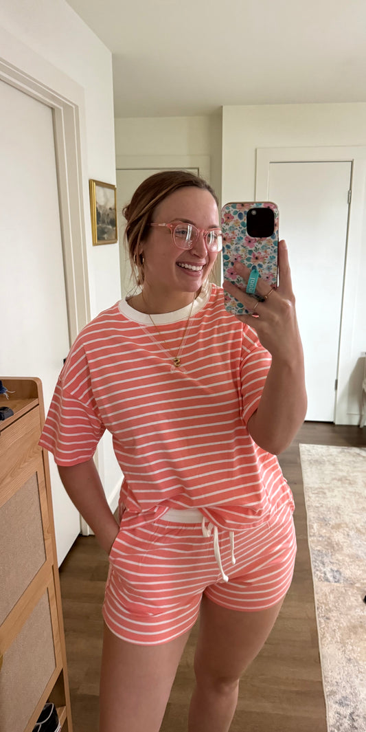 Striped set - orange