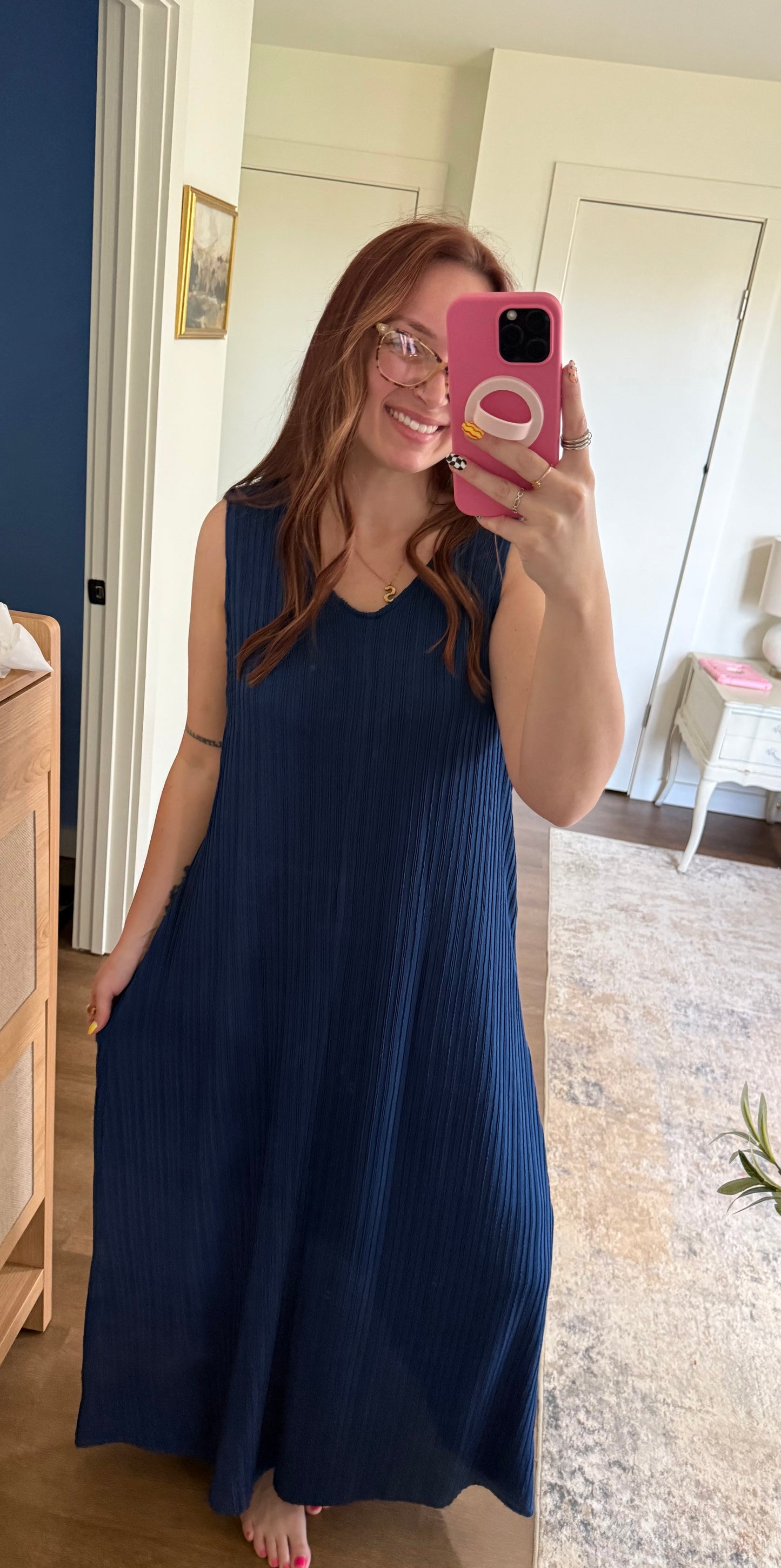 Ribbed Maxi | Navy