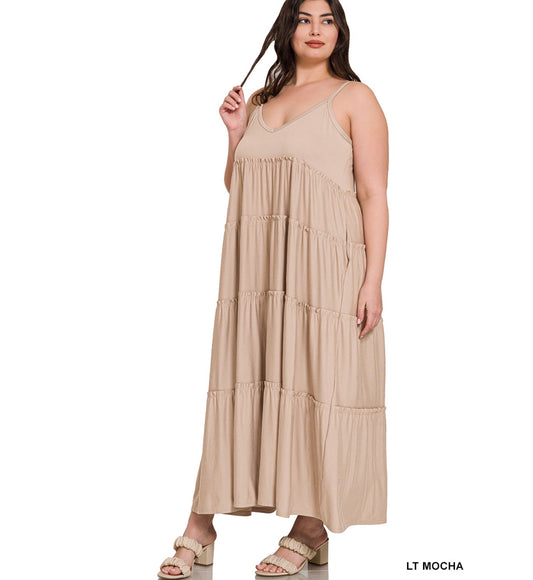 Tiered Maxi- mocha | Curvy