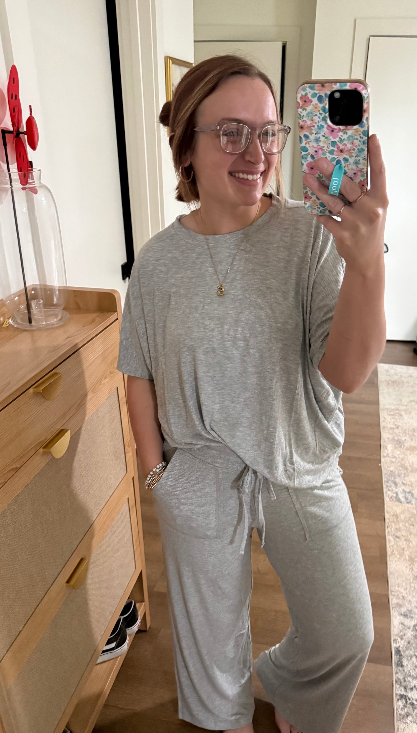 Ribbed Set -grey