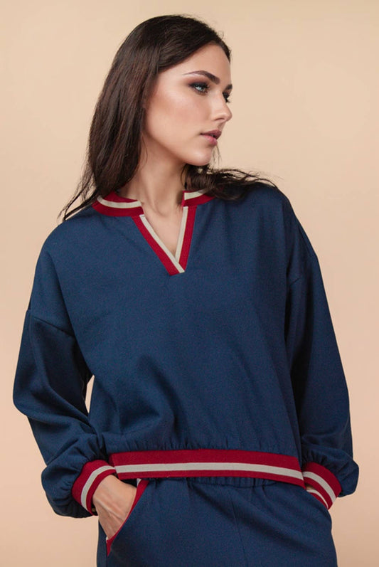 Color Block Top & Pants Set