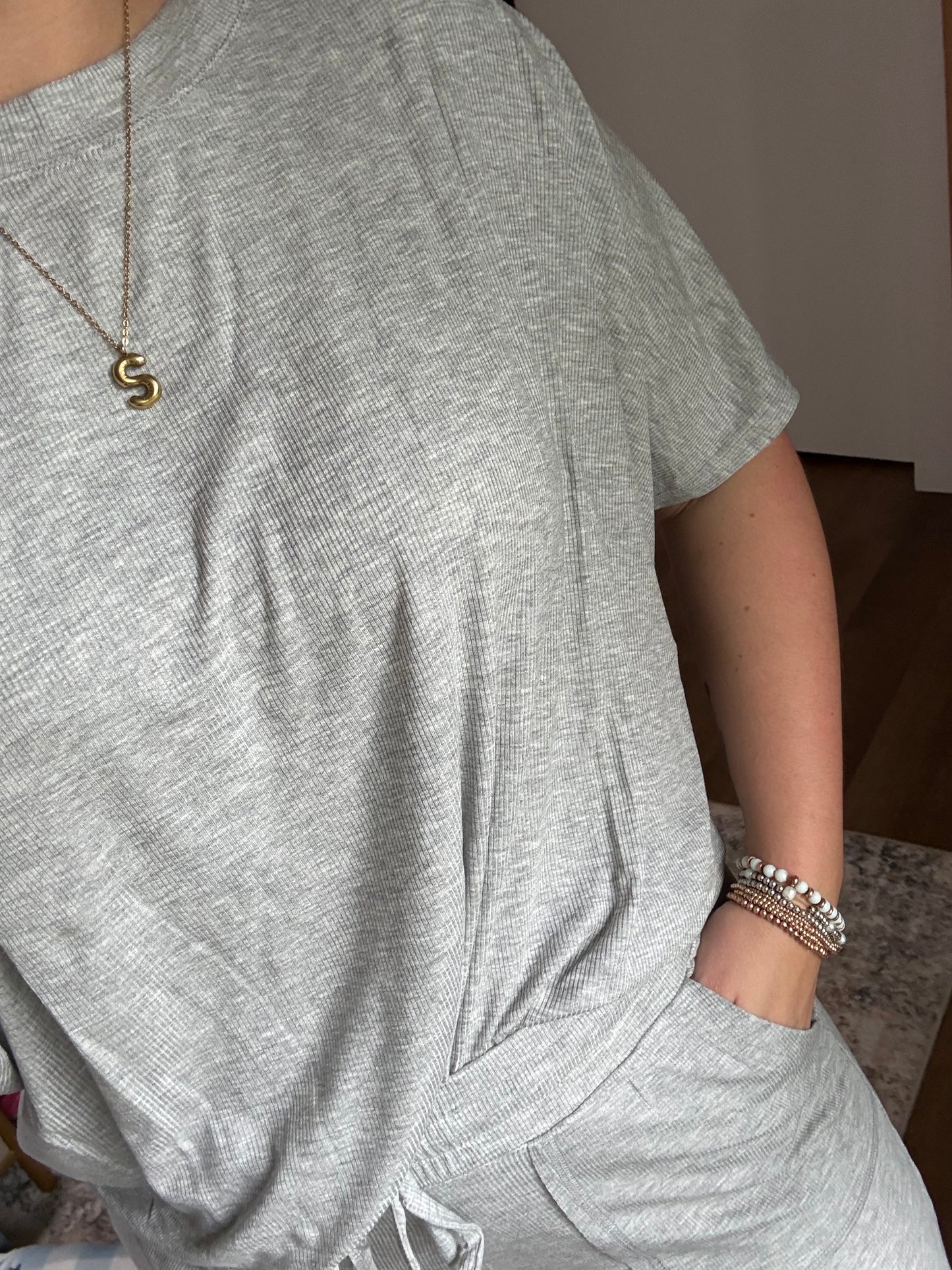 Ribbed Set -grey