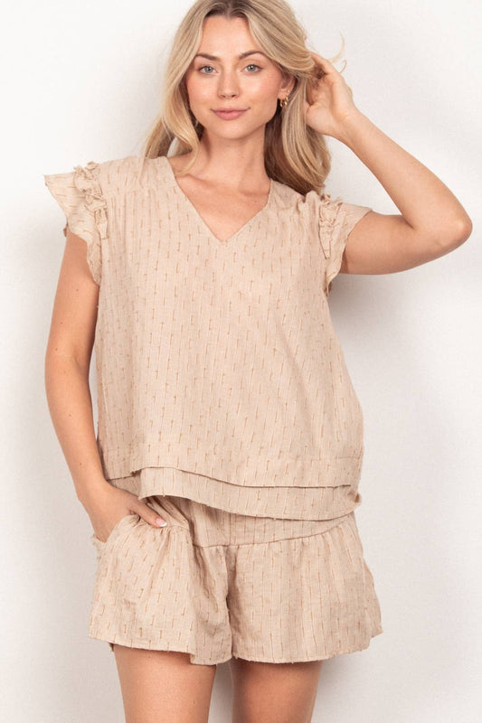 Woven Top & Shorts Set