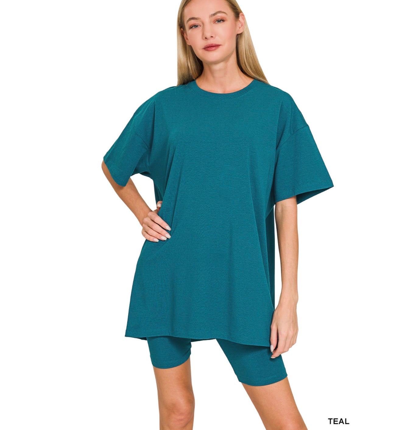 Cotton Biker Set | Teal