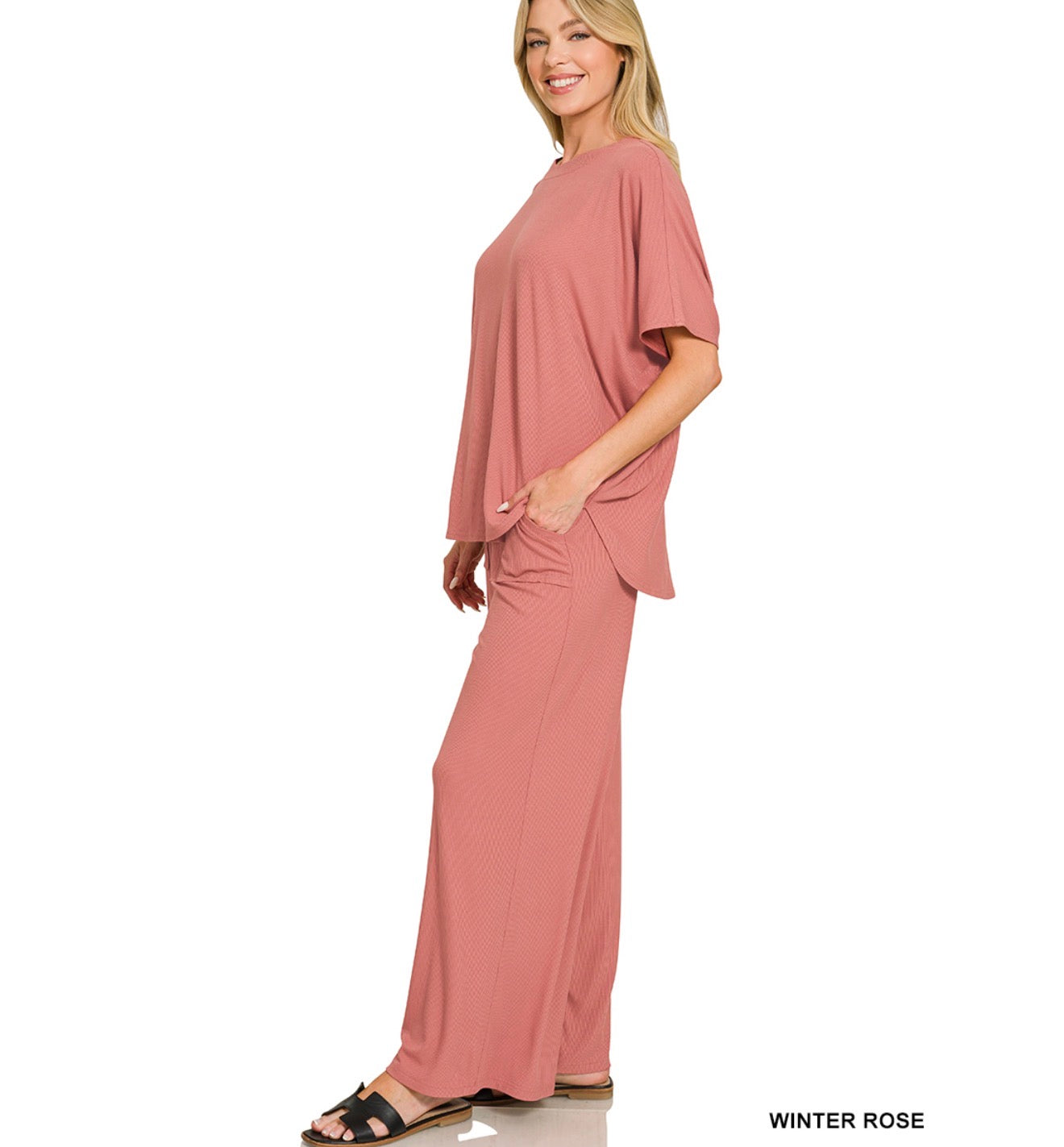Ribbed Pant Set