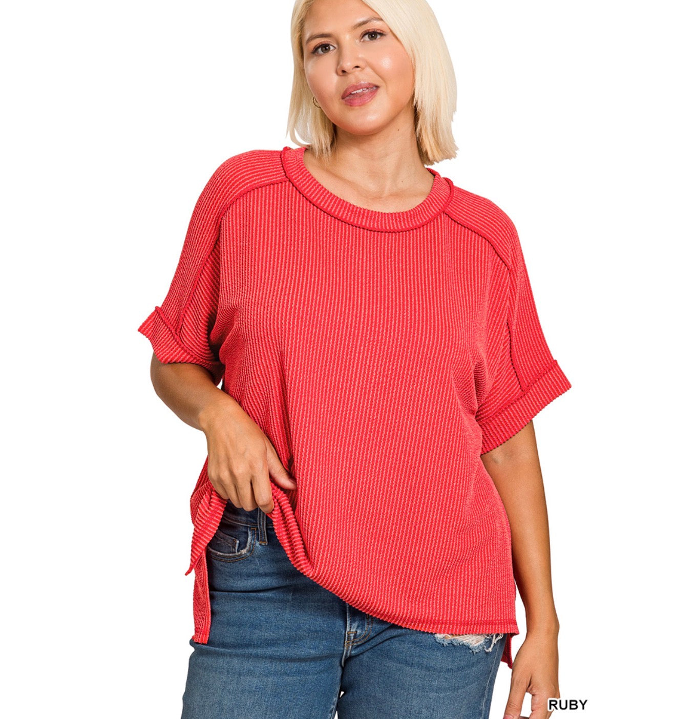 Ribbed Tee | Curvy