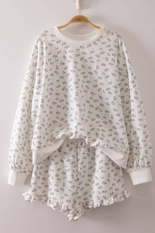Floral Top & Shorts Set